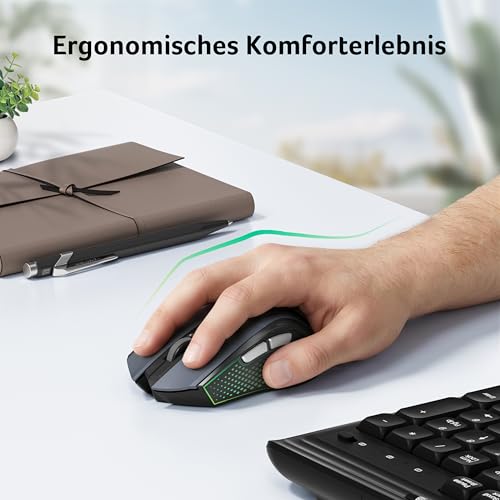 Acer Maus Kabellos 4000 DPI, Wireless Mouse 2,4Ghz mit 5 Einstellbare DPI, Batteriebetriebene Funkmaus, USB-A Computermaus für Laptop, PC, Chrombook Bild 6