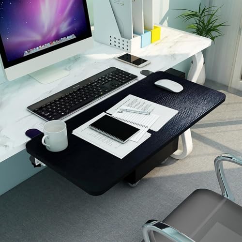 Verstellbare 90° Holz-Tastaturablage, platzsparender Laptop, Maus & Spielkonsole, passt 55, 65, 75 x 25 cm, ideal für Home Office & Gaming Setup Bild 1