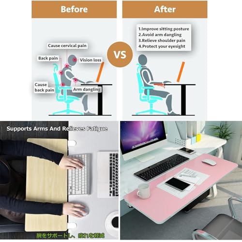 Verstellbare 90° Holz-Tastaturablage, platzsparender Laptop, Maus & Spielkonsole, passt 55, 65, 75 x 25 cm, ideal für Home Office & Gaming Setup Bild 3