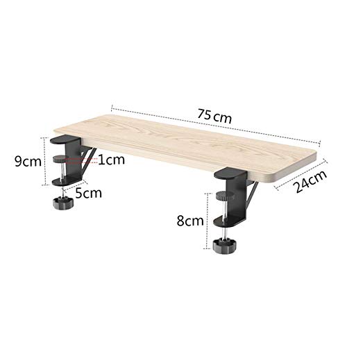 Tastaturablage unter dem Schreibtisch mit Massivholzklemme, Maus-Handgelenkstütze und Armlehne – ideal für Home Office & Gaming Setup Bild 5