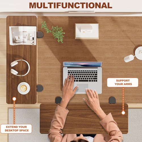 Schreibtischverlängerung – 70 x 20 cm, für Maus & Tastatur, Armlehnenablage, Ellenbogenstütze, ideal für Home Office & Gaming Setup Bild 4