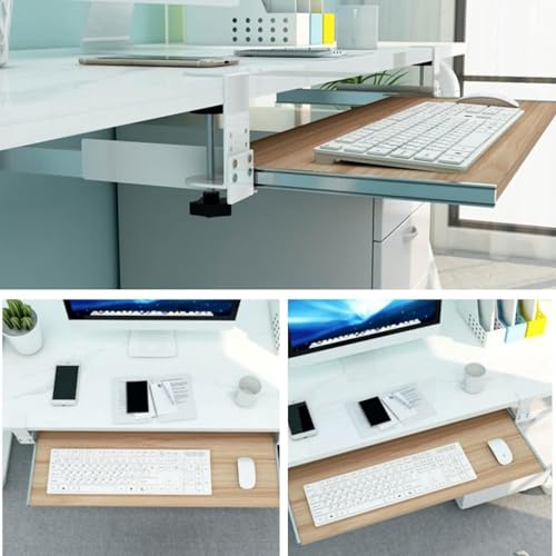 Verstellbare Tastaturablage, ausziehbares Design für Tastaturen und Mäuse, 55/65/75 x 30 cm, Schwarz – ideal für Home Office, Gaming-Setup & Komfort-Anpassungen Bild 6
