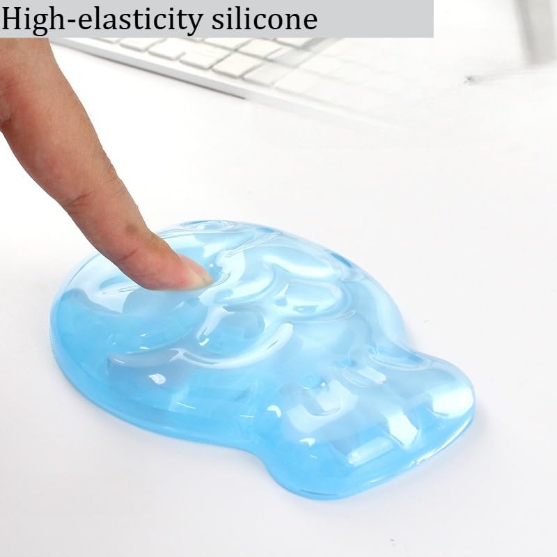 Cartoon Silikon Handgelenkauflage - Niedliches transparentes Handgelenkpolster für Tastatur und Maus, ergonomische Unterstützung für Büro und Gaming, Geschenke für Frauen (Grün) Bild 3
