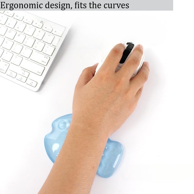 Cartoon Silikon Handgelenkauflage - Niedliches transparentes Handgelenkpolster für Tastatur und Maus, ergonomische Unterstützung für Büro und Gaming, Geschenke für Frauen (Grün) Bild 4