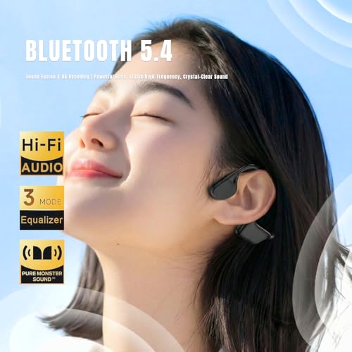 Bone Conduction Kopfhörer Bluetooth 5.4, IPX8 wasserdichte Schwimmkopfhörer mit 32GB MP3-Player, Open-Ear Sportkopfhörer zum Schwimmen, Laufen & Fitness Bild 3