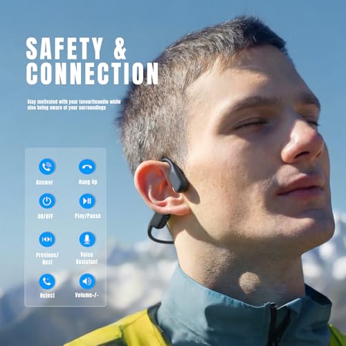 Bone Conduction Kopfhörer Bluetooth 5.4, IPX8 wasserdichte Schwimmkopfhörer mit 32GB MP3-Player, Open-Ear Sportkopfhörer zum Schwimmen, Laufen & Fitness Bild 4