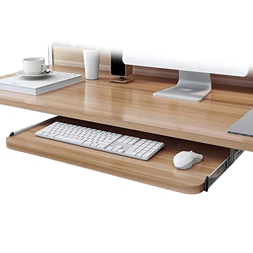Einstellbare Tastatur und Maus Der, einfach zu installieren, Walnussholz, 60 x 27 cm (24 x 11 Zoll) – Höhenunterstützung für De, perfekt für Home Office und Gaming. Bild 1