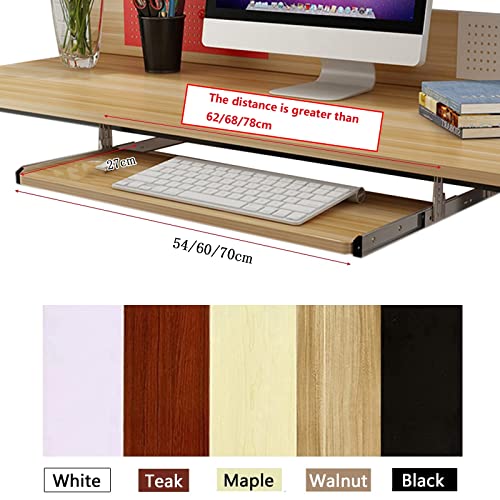 Einstellbare Tastatur und Maus Der, einfach zu installieren, Walnussholz, 60 x 27 cm (24 x 11 Zoll) – Höhenunterstützung für De, perfekt für Home Office und Gaming. Bild 2