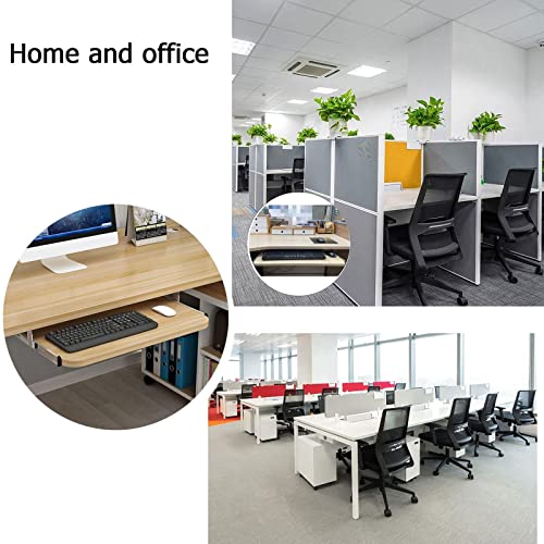 Einstellbare Tastatur und Maus Der, einfach zu installieren, Walnussholz, 60 x 27 cm (24 x 11 Zoll) – Höhenunterstützung für De, perfekt für Home Office und Gaming. Bild 6