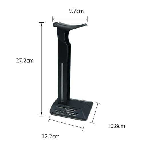 Huba RGB Gaming Headset Stand mit USB Hub Beleuchtung Schreibtisch Organizer Schwarz 7 Farbe Modus Kopfhörerhalter Bild 2