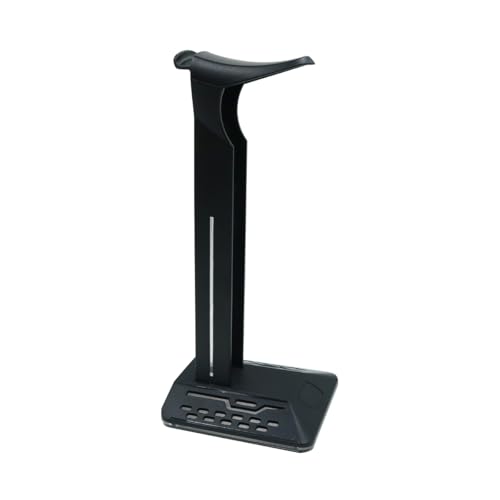 Huba RGB Gaming Headset Stand mit USB Hub Beleuchtung Schreibtisch Organizer Schwarz 7 Farbe Modus Kopfhörerhalter Bild 4