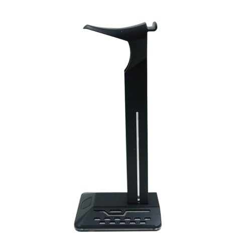 Huba RGB Gaming Headset Stand mit USB Hub Beleuchtung Schreibtisch Organizer Schwarz 7 Farbe Modus Kopfhörerhalter Bild 6