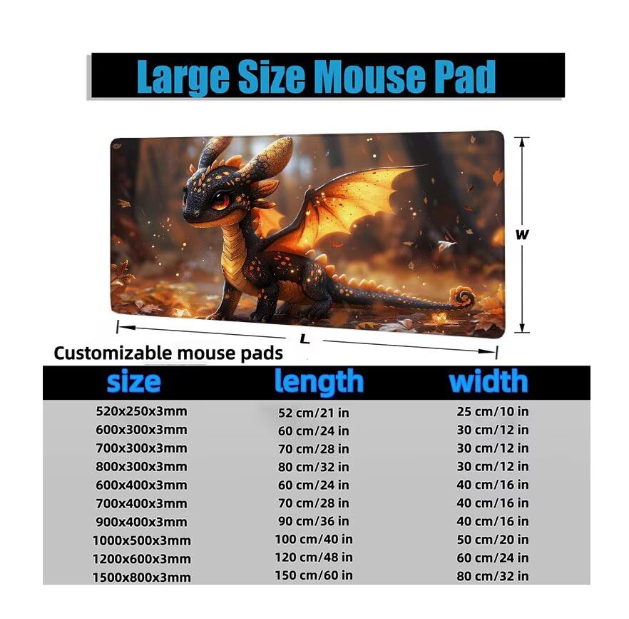 Schreibtischunterlage Dinosaurier Mauspad XXL 120x60cm Mousepad Tiere Gaming Mauspad mit Nicht rutschender Unterlage, Vernähte Kanten WassXerdicht Anti-Rutsch Maus Pad für PC, MacBook, Laptop F0-998 Bild 6