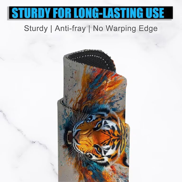 Schreibtischunterlage Retro Mauspad XXL 100x50cm Mousepad Tiger Gaming Mauspad mit Nicht rutschender Unterlage, Vernähte Kanten WassXerdicht Anti-Rutsch Maus Pad für Laptop, Office Geschenke F0-974 Bild 3