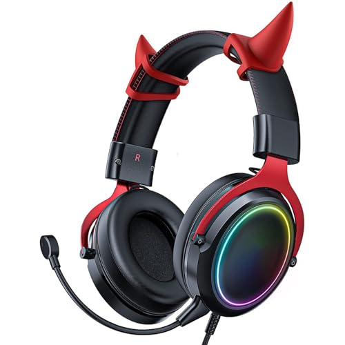 Kabelgebundenes Gaming-Headset mit abnehmbarem Mikrofon, geräuschreduzierendem Mikrofon, Stereo-Surround-Sound(Black) Bild 1
