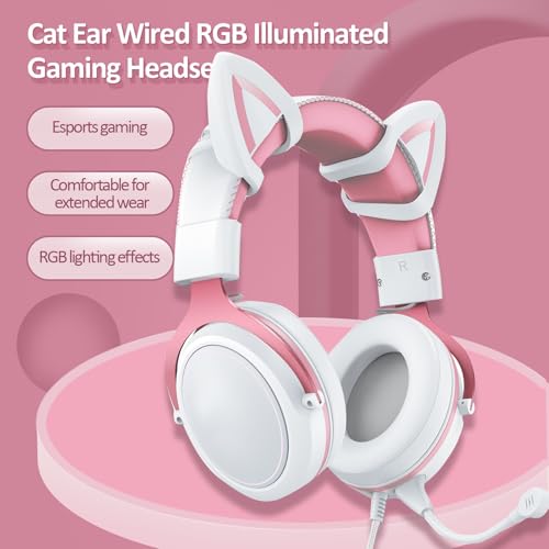 Kabelgebundenes Gaming-Headset mit abnehmbarem Mikrofon, geräuschreduzierendem Mikrofon, Stereo-Surround-Sound(Black) Bild 2
