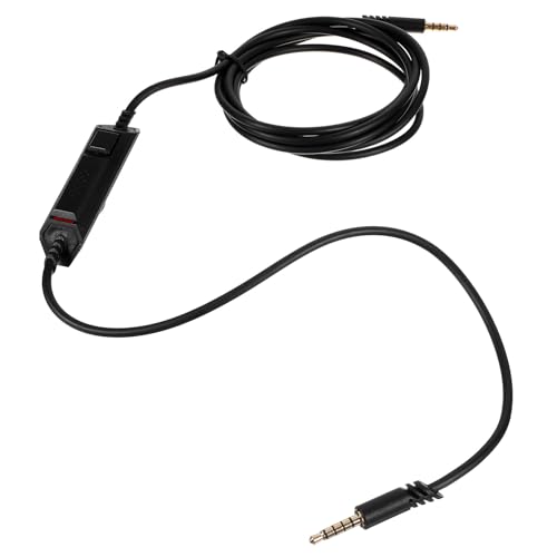 Amosfun Audio Chat Kabel 3,5mm Aux Gaming Headset Ersatzkabel Kompatibel mit Astro A10 A40 PC Inline Stummschaltung Langlebiges Audiokabel 2m Bild 1
