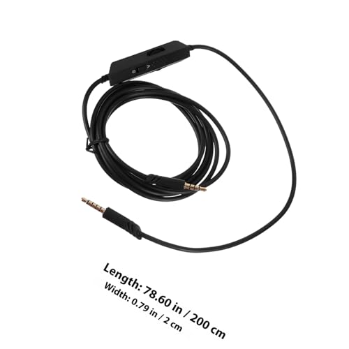 Amosfun Audio Chat Kabel 3,5mm Aux Gaming Headset Ersatzkabel Kompatibel mit Astro A10 A40 PC Inline Stummschaltung Langlebiges Audiokabel 2m Bild 2