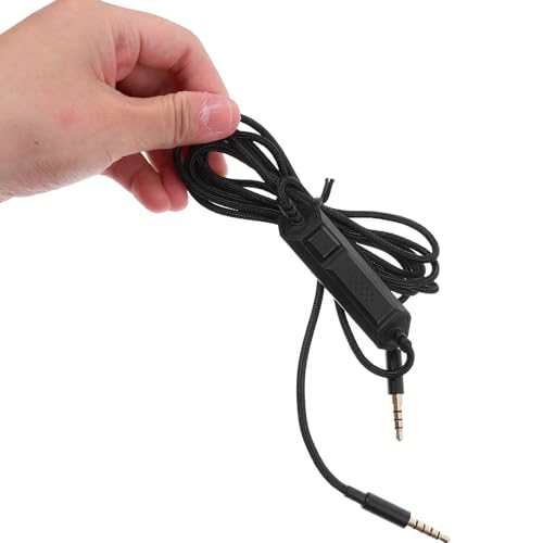 Amosfun Audio Chat Kabel 3,5mm Aux Gaming Headset Ersatzkabel Kompatibel mit Astro A10 A40 PC Inline Stummschaltung Langlebiges Audiokabel 2m Bild 4
