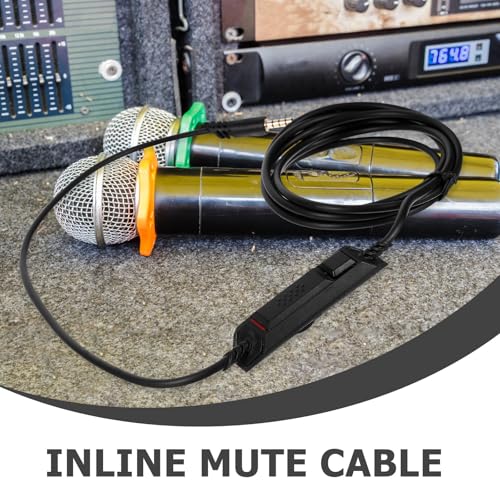 VALICLUD Audio Aux Kabel für Gaming Headset Kompatibel mit Astro A10 A40 Inline Stummschaltkabel mit Mikrofonumschaltung und Lautstärkeregelung Kunststoff Schwarz Fürpc und Spielkonsole Bild 3