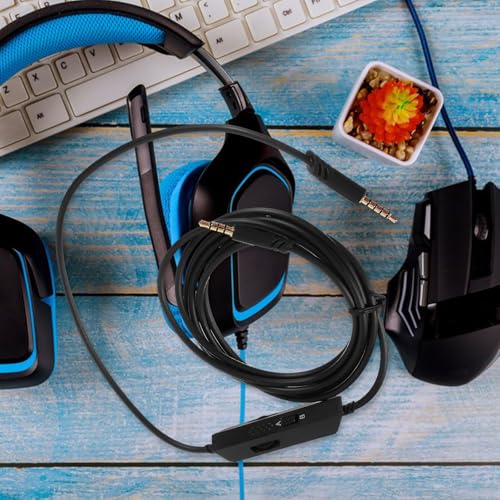VALICLUD Audio Aux Kabel für Gaming Headset Kompatibel mit Astro A10 A40 Inline Stummschaltkabel mit Mikrofonumschaltung und Lautstärkeregelung Kunststoff Schwarz Fürpc und Spielkonsole Bild 5