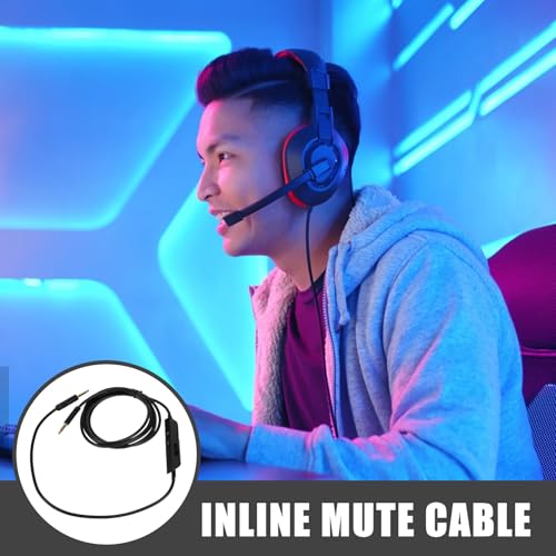Cabilock Ersatz Audio Chat Kabel 2m für A10 A40 Gaming Headset Inline Stummschaltkabel Aux Audiokabel Kompatibel mit Xbox One PC Bild 5
