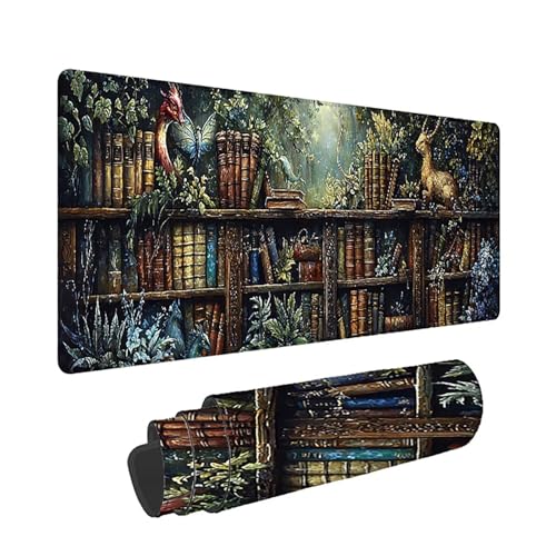 Gaming Mauspad XXL 1400x600x3mm, Tier Anti -Rutsch Mousepad XXL, Landschaft groß Schreibtischunterlage, Waschbares, rutschfeste Gummibasis, Nähten an Den Kanten für PC, Maus und Tastatur -36872 Bild 1