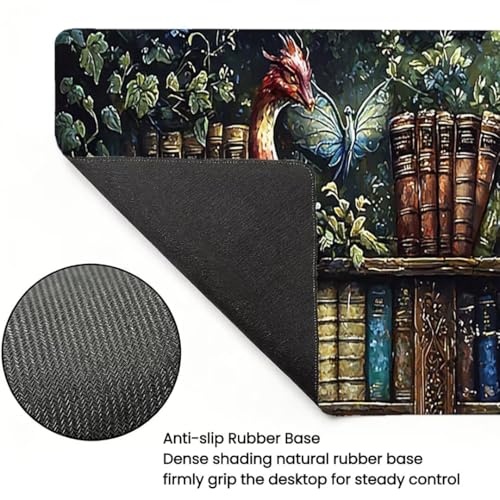 Gaming Mauspad XXL 1400x600x3mm, Tier Anti -Rutsch Mousepad XXL, Landschaft groß Schreibtischunterlage, Waschbares, rutschfeste Gummibasis, Nähten an Den Kanten für PC, Maus und Tastatur -36872 Bild 4