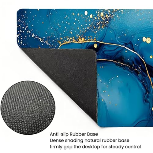 Gaming Mauspad XXL 1600x800x3mm, Landschaft Anti -Rutsch Mousepad XXL, Blau groß Schreibtischunterlage, Waschbares, rutschfeste Gummibasis, Nähten an Den Kanten für PC, Maus und Tastatur -36876 Bild 4