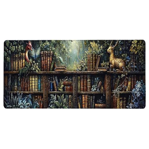 Gaming Mauspad XXL 1600x800x3mm, Tier Anti -Rutsch Mousepad XXL, Landschaft groß Schreibtischunterlage, Waschbares, rutschfeste Gummibasis, Nähten an Den Kanten für PC, Maus und Tastatur -36872 Bild 2