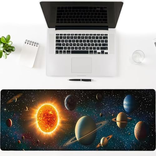 Gaming Mauspad XXL 1600x800x3mm, Universum Anti -Rutsch Mousepad XXL, Landschaft groß Schreibtischunterlage, Waschbares, rutschfeste Gummibasis, Nähten an Den Kanten für PC, Maus und Tastatur -36868 Bild 3