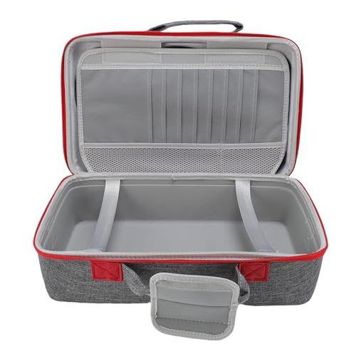 CHEOTIME Hartschalen-Tragetasche passend für Slim-Konsole, große Speicherkapazität, schützende Reisetasche für Headset-USB-Kabel mit Schultergurt (Grey) Bild 1