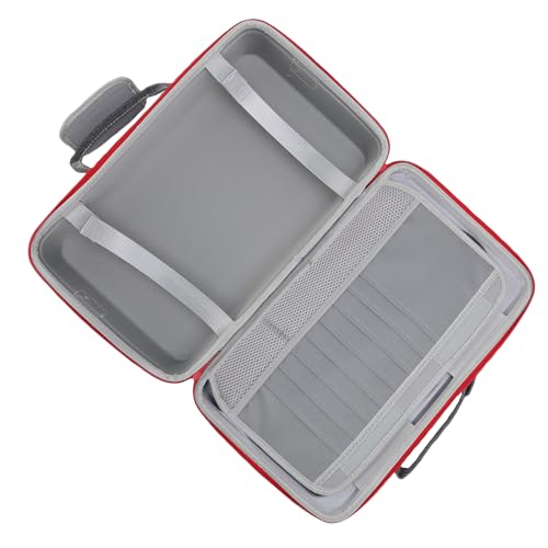 CHEOTIME Hartschalen-Tragetasche passend für Slim-Konsole, große Speicherkapazität, schützende Reisetasche für Headset-USB-Kabel mit Schultergurt (Grey) Bild 5