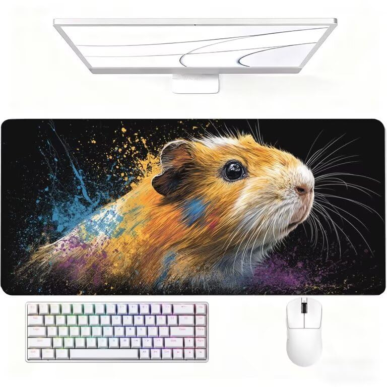 Mauspad Schwarz Schreibtischunterlage Maus Gaming Mousepad XXL 1200x600x3mm, Nahtdesign mit Rutschfester Gummibasis Unterlage Schreibtisch,Wasserdicht und Langlebig Gaming Zubehör für PC Laptop W1-799 Bild 2