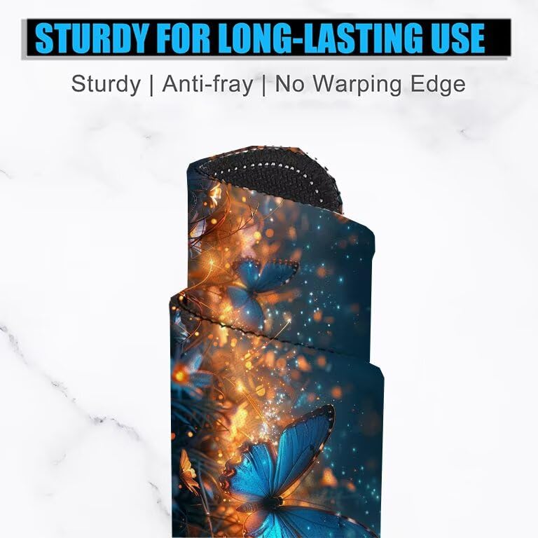 Schreibtischunterlage Schmetterling Mauspad XXL 120x60cm Mousepad Tiere Gaming Mauspad mit Nicht rutschender Unterlage, Vernähte Kanten WassXerdicht Anti-Rutsch Maus Pad für MacBook, Office F0-1025 Bild 3