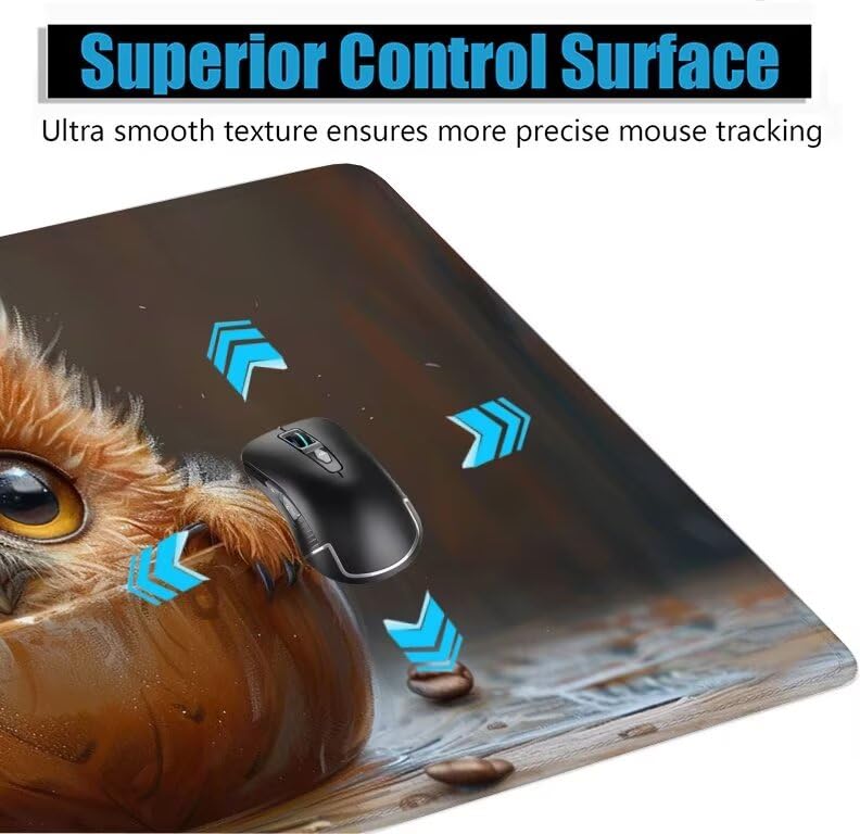 Schreibtischunterlage Tiere Mauspad XXL 120x60cm Mousepad Retro Gaming Mauspad mit Nicht rutschender Unterlage, Vernähte Kanten WassXerdicht Anti-Rutsch Maus Pad für Laptop, Office Geschenke F0-1022 Bild 5