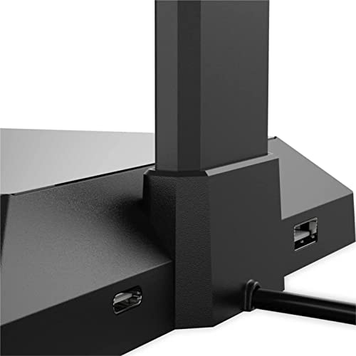 Kopfhörerständer Gaming-Kopfhörerständer Kabelgebundener Headset-Schreibtisch Dual Hanger Base Mit Telefonhalter 2 USB-Port Stabil & Platzsparend Bild 3