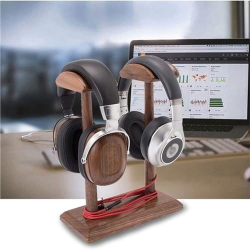 Kopfhörerständer Dualer Headset-Aufhänger, Buche, Headset-Display-Regal, Kreativer PC-Gaming-Headset-Ständer Stabil & Platzsparend Bild 6