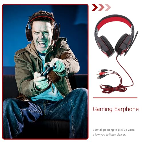 Stereo Gaming Headset mit Mikrofon und USB Kabel Ergonomisches Design Proteinbezogene Ohrpolster Geeignet Fürpc und Laptop Beim Bild 3