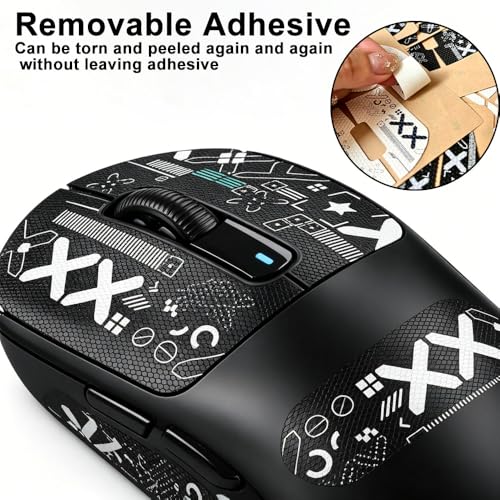 Maus Griptape, 2 pcs Maus Grip Tape kompatibel mit G Pro X Superlight 2, Griptape Gaming Maus Mouse Grip Tape, Ultrathin Schweißabsorbierend Selbstklebend & Rückstandsfrei Bild 6