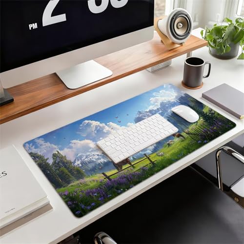 Gaming Mauspad XXL 1600x800x3mm Pferd Mousepad, Große Speed rutschfeste Schreibtischunterlage Natur Verbessert Präzision und Geschwindigkeit mit Stoßdämpfung für Tastatur und Maus Homeoffice xg-920 Bild 2