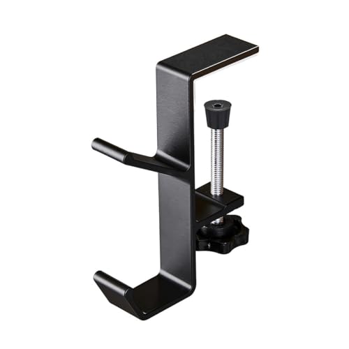 Kopfhörer Halterung 1 Stück, Schreibtisch Headset Stand mit Haken, Schwarz für Gaming-Headsets & Over-Ear Kopfhörer, platzsparende Schreibtisch-Organisation. Bild 1