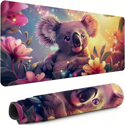 Mousepad XXL Gaming Winter , Rutschfeste Gummibasis & Geschmeidige Mikrofaser Oberfläche, Mauspad Verbessert Präzision und Geschwindigkeit Schreibtischunterlage Wald für Gamer Bürobedarf xg-927 Bild 1