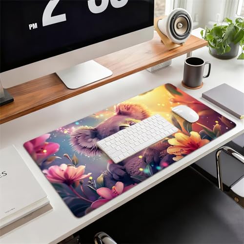 Mousepad XXL Gaming Winter , Rutschfeste Gummibasis & Geschmeidige Mikrofaser Oberfläche, Mauspad Verbessert Präzision und Geschwindigkeit Schreibtischunterlage Wald für Gamer Bürobedarf xg-927 Bild 2