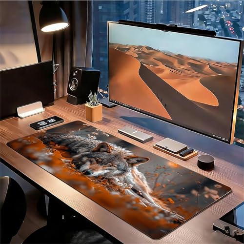 Mousepad XXL Gaming Stadt , Rutschfeste Gummibasis & Geschmeidige Mikrofaser Oberfläche, Mauspad Verbessert Präzision und Geschwindigkeit Schreibtischunterlage Nacht für Gamer Bürobedarf xg-951 Bild 3