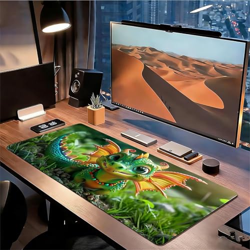 Mousepad XXL Gaming Hund , Rutschfeste Gummibasis & Geschmeidige Mikrofaser Oberfläche, Mauspad Verbessert Präzision und Geschwindigkeit Schreibtischunterlage Blume für Gamer Study Bürobedarf xg-939 Bild 3
