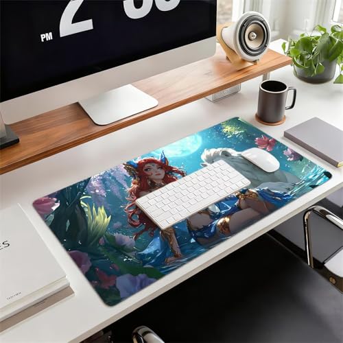 Gaming Mauspad XXL 1200x600x3mm Karikatur Mousepad, Große Speed Rutschfeste Schreibtischunterlage Löwe Verbessert Präzision und Geschwindigkeit mit Stoßdämpfung für Tastatur und Maus Homeoffice xg-902 Bild 2