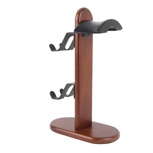Asixxsix Controller-Halter, Walnussholz, Gaming-Controller-Ständer mit Kopfhörerhalter, Gaming-Ausrüstung, Schreibtisch-Organizer für 3 oder 1 Headset, 2 Bild 2