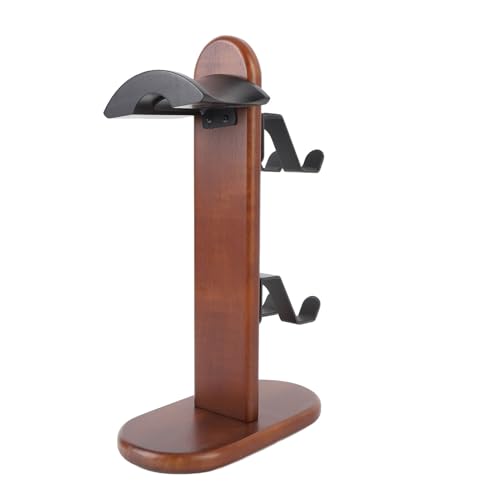 Asixxsix Controller-Halter, Walnussholz, Gaming-Controller-Ständer mit Kopfhörerhalter, Gaming-Ausrüstung, Schreibtisch-Organizer für 3 oder 1 Headset, 2 Bild 5