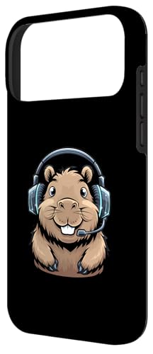 Hülle für iPhone 17 Pro Max Cute Capybara Gamer mit Headset Gaming Bild 2